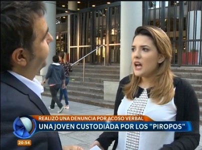 Custodiada por los "piropos" violentos