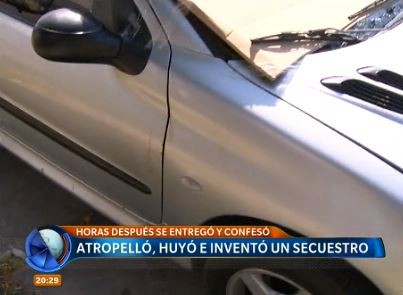 Atropelló, huyó e inventó un secuestro