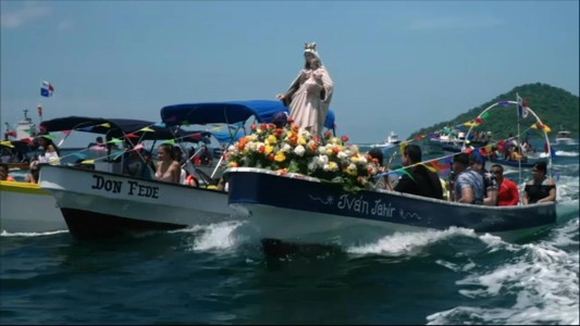 Procesión acuática en Panamá en honor a la Virgen del Carmen