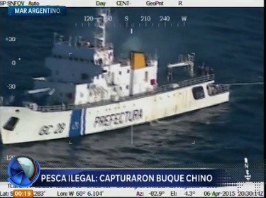 Un buque chino fue capturado por Prefectura por pescar ilegalmente