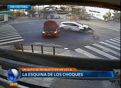 La esquina de los choques en San Cristóbal