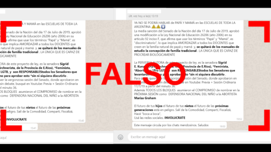 Es falso que ya no se va a poder “hablar más de papá y mamá en las escuelas”