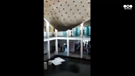 Así colapsó el techo del edificio municipal tras el temporal