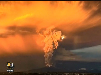 La erupción del Calbuco en los mapas satelitales