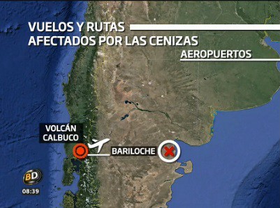 Los vuelos y las rutas afectados por las cenizas