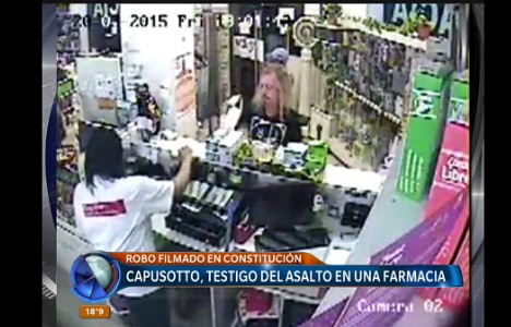 El actor Diego Capusotto quedó en medio de un robo en una farmacia