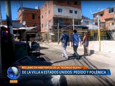 Un reclamo desde la villa hasta los Estados Unidos