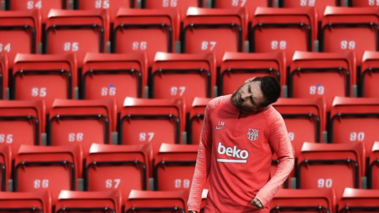 Se lesionó Messi en su primer entrenamiento con el Barcelona