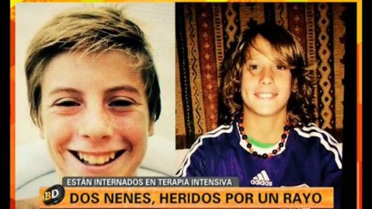 Un rayo cayó sobre dos nenes que pescaban junto a una laguna