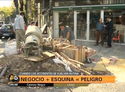 Negocio + esquina = peligro