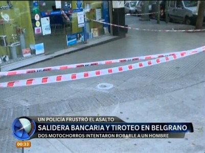 Salidera bancaria y tiroteo en pleno barrio de Belgrano