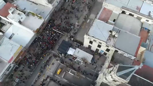 La fe en San Cayetano vista desde un drone