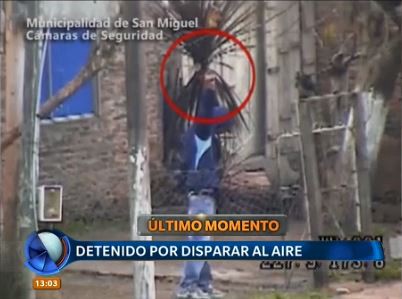 Detenido por disparar al aire