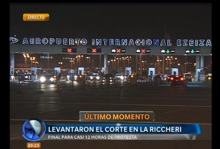 Levantaron el corte de la Autopista Ricchieri
