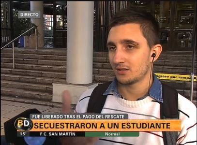 Estudiante liberado: "Todo el tiempo me apuntaron a la cabeza"