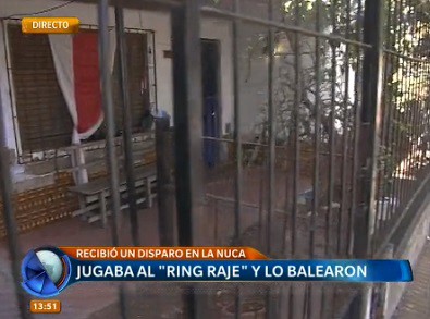 Un hombre baleó a un nene de 13 años por jugar al ring raje