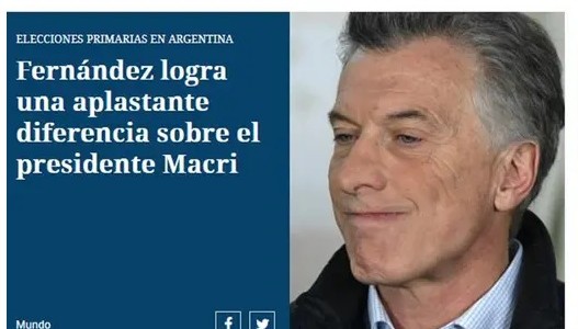 "Impactante" e "irreversible": las PASO en los medios internacionales