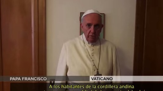 El papa Francisco difundió un saludo a los afectados por las cenizas en la Patagonia