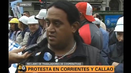 Una protesta de Barrios de Pie bloquea en Corrientes y Callao