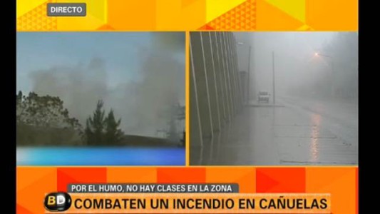 Una nube de humo tóxico que cubre Cañuelas obligó a cerrar escuelas