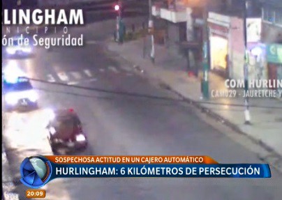 Persecución de película en Hurlingham