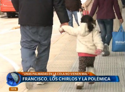 Polémica por los dichos del Papa sobre los "chirlos" a los chicos