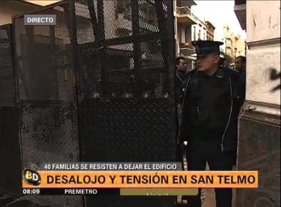 Tensión en un inmueble de San Telmo por una orden de desalojo