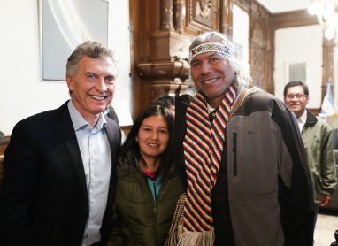 Macri le prometió a Félix Díaz que impulsará la sanción de la Ley de Propiedad Comunitaria Indígena