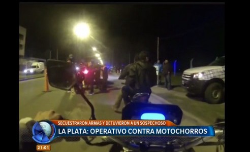 Operativo contra motochorros en La Plata