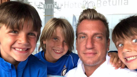 Las emotivas imágenes del reencuentro entre Maxi López y sus hijos