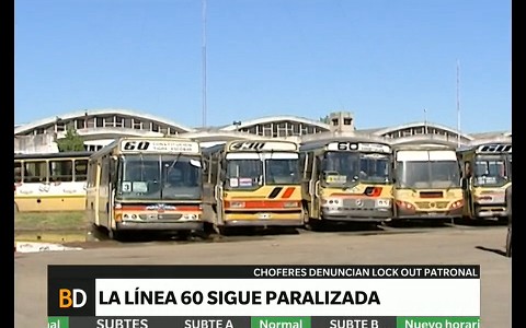 Sigue paralizada la línea 60