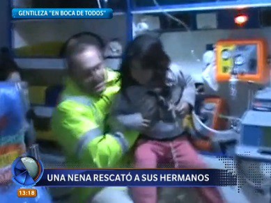 La Pampa: una nena de 5 años salvó del incendio de su casa a su gemela y a su hermano de 1