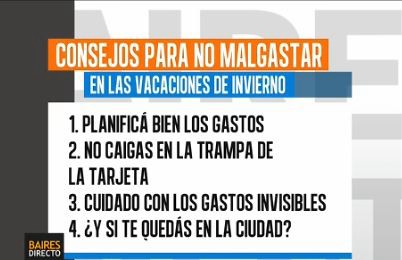 El presupuesto de las vacaciones