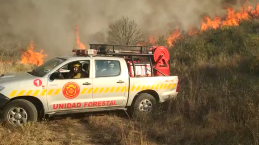 Videos: incendios forestales en los cerros de Villa Carlos Paz