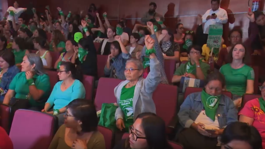 Pañuelos verdes para el aborto legal en un estado mexicano