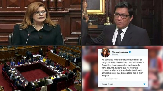 Gobierno peruano afirma que la renuncia de vicepresidenta Aráoz es inválida