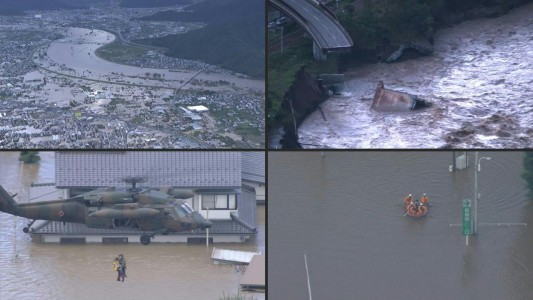 Continúa la búsqueda de sobrevivientes del tifón en Japón