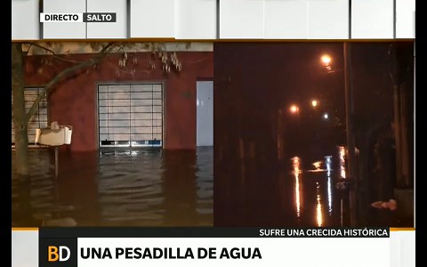 Amanece en Salto y el agua no baja