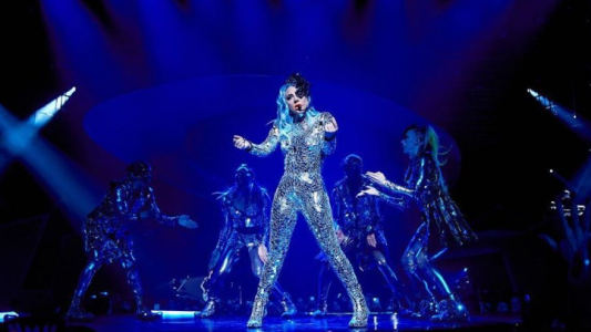 Lady Gaga se cae del escenario en brazos de un fan