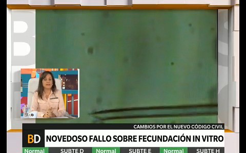 Fallo en un caso de fecundación asistida con aplicación del nuevo Código Civil