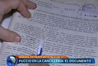 Puccio en la Cancillería: el documento