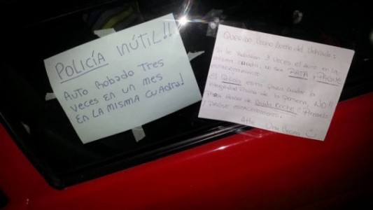 Se queja porque le robaron el auto tres veces en la misma cuadra y lo tildan de "rata"