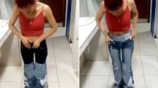 Mujer intentó robar ocho jeans poniéndose uno sobre otro y la descubrieron
