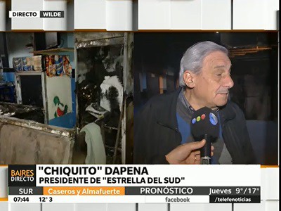 Voraz incendio en el club "Estrella del sud"