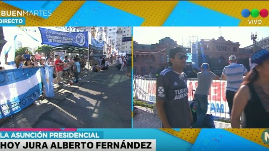 Baile, banderas y choripán: la fiesta en la Plaza de Mayo por la asunción de Alberto Fernández