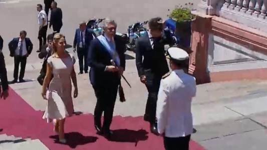 Así fue la llegada del presidente Alberto Fernández a la Casa Rosada