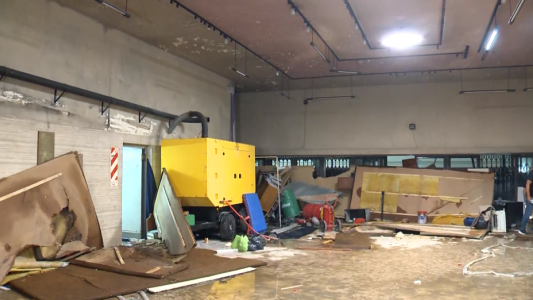 Así quedó la sede de  la UTA luego de los destrozos