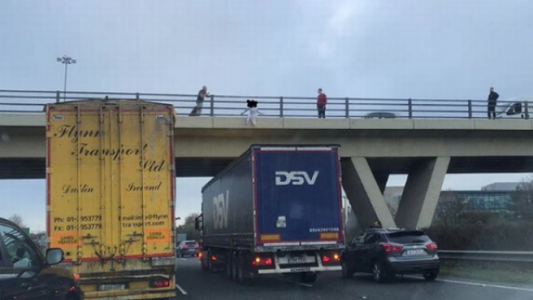 Detuvo su camión y le salvó la vida a una mujer que iba a tirarse de un puente