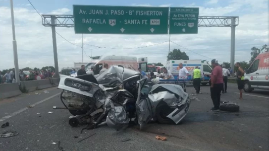 Violento choque en cadena deja siete heridos en Rosario