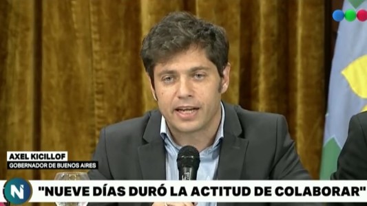 Axel Kicillof: "Estamos ante una actitud irresponsable de la oposición"